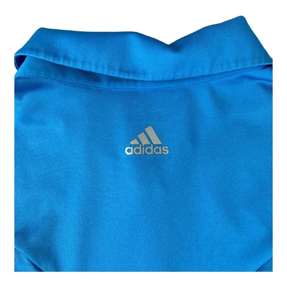 Adidas Golf Men's Polo Shirt ClimaCool, Blue Striped, Moisture Wicking, Size XL